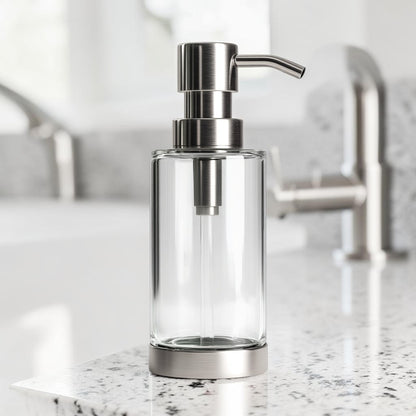 Chefpure Modern Stainless Steel Kitchen Soap Dispenser with Countertop Extension Tube