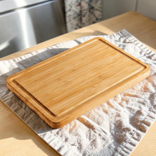 Chefpure Organic Bamboo Cutting Board with Deep Juice Grooves for Kitchen