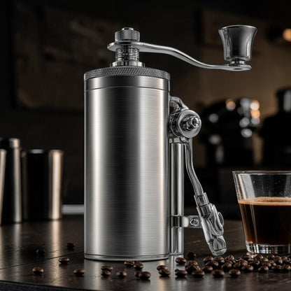 Chefpure Stainless Steel Manual Coffee Grinder with Adjustable Ceramic Burr